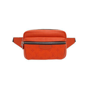 Louis Vuitton Taiga Black Leather Rama Bum Bag Outdoor Body
